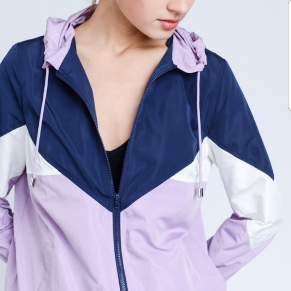 RETRO Color Block Windbreaker Jacket